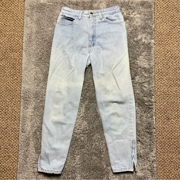 Vintage 90's Guess By Marciano Distressed Light Wash Mom Jeans - Picture 2 of 9